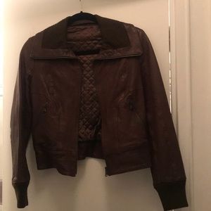 Authentic Italian leather bomber